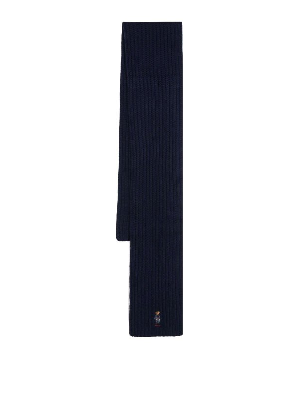 POLO RALPH LAUREN: scarves - Polo Bear Wide Ribber Scarf
