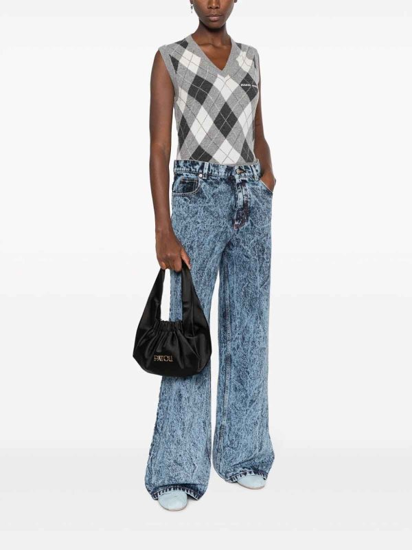 PATOU buy online Borsa tote nera con logo