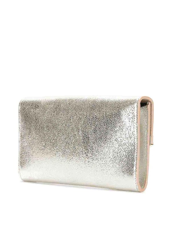 JIMMY CHOO: cross body bags online - Champagne clutch bag