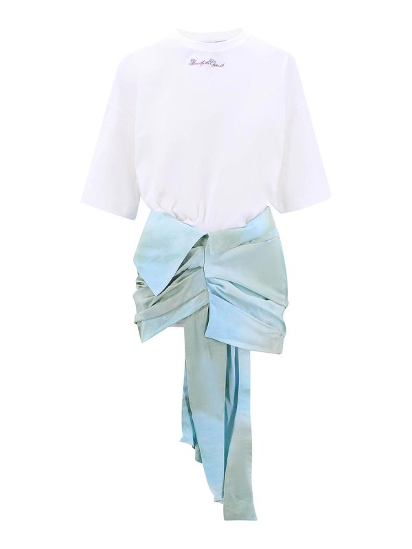 OFF-WHITE: Vestidos media pierna - Vestido Midi - Blanco