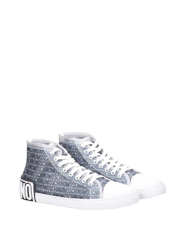 MOSCHINO: trainers online - Lost and found web high sneakers