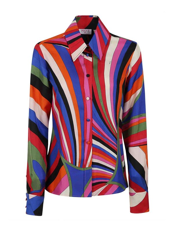 EMILIO PUCCI: shirts - Ls shirt - silk twill