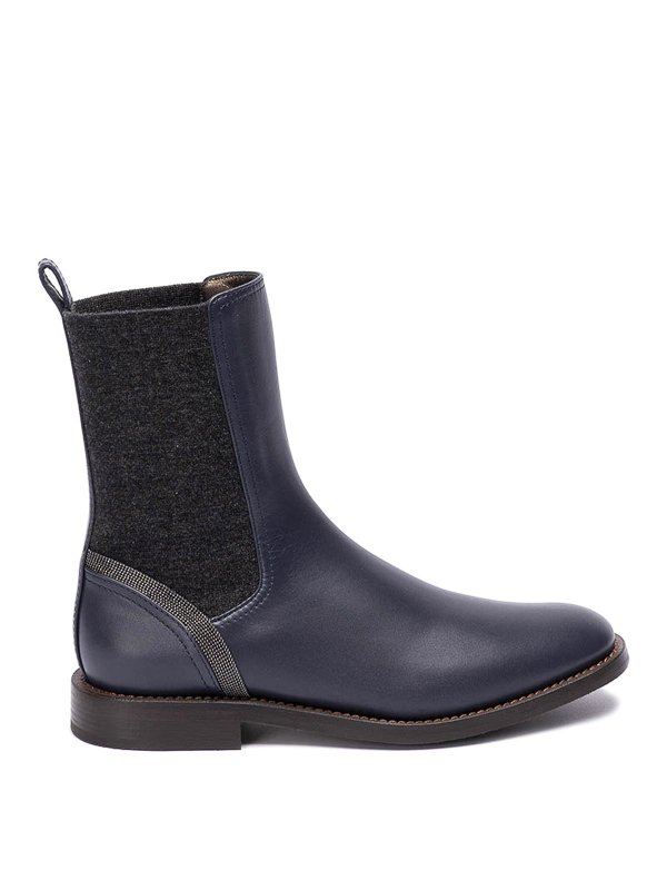 BRUNELLO CUCINELLI: Bottines - Bottines - Bleu Clair