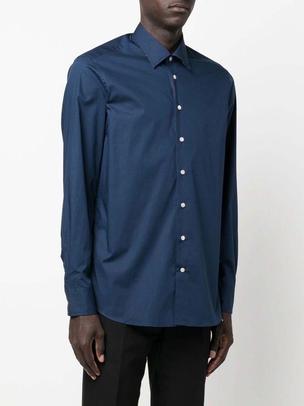 Blue buttoned shirt shop online: ETRO