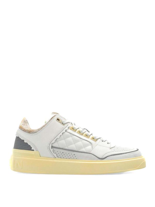 Balmain: sneakers - Sneakers in pelle