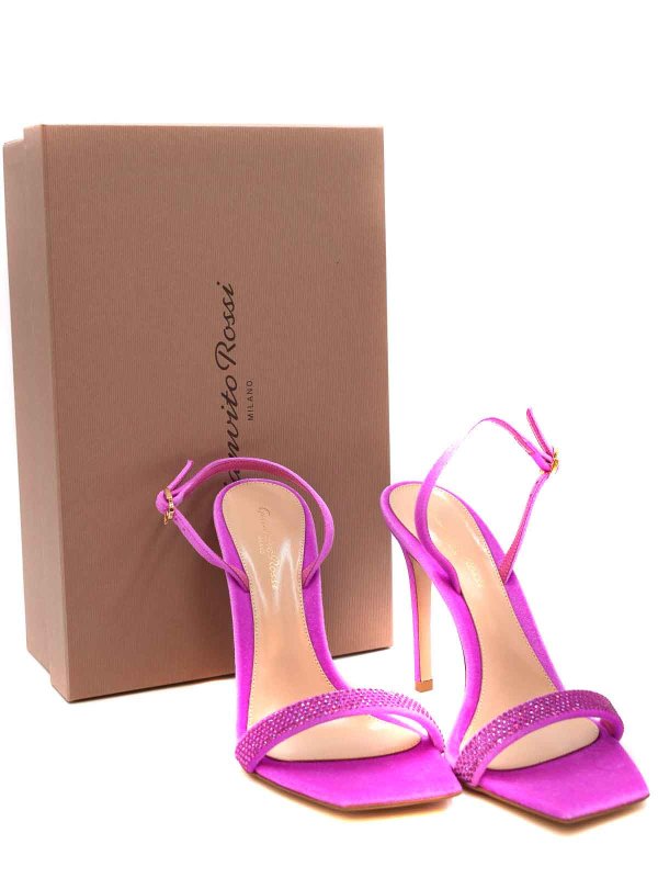 Gianvito Rossi: sandals online - Velvet pink sandals