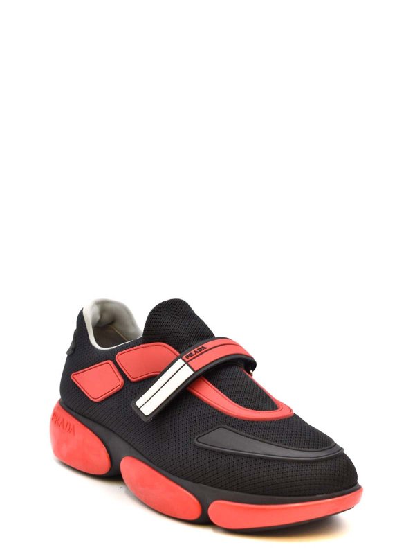 PRADA: trainers online - Leather blend sneakers