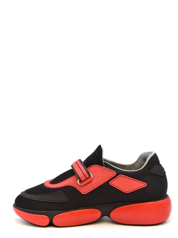 The Best Shops PRADA: trainers - Leather blend sneakers