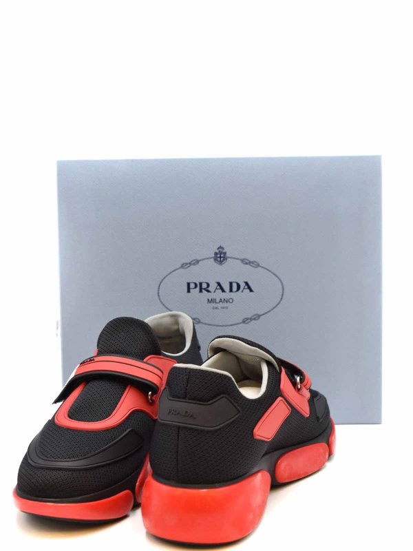 Leather blend sneakers shop online: PRADA