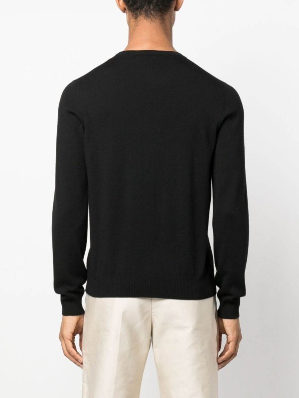 The Best Shops FAY: Suéteres con cuello pico - Suéter Cuello Redondo - Negro