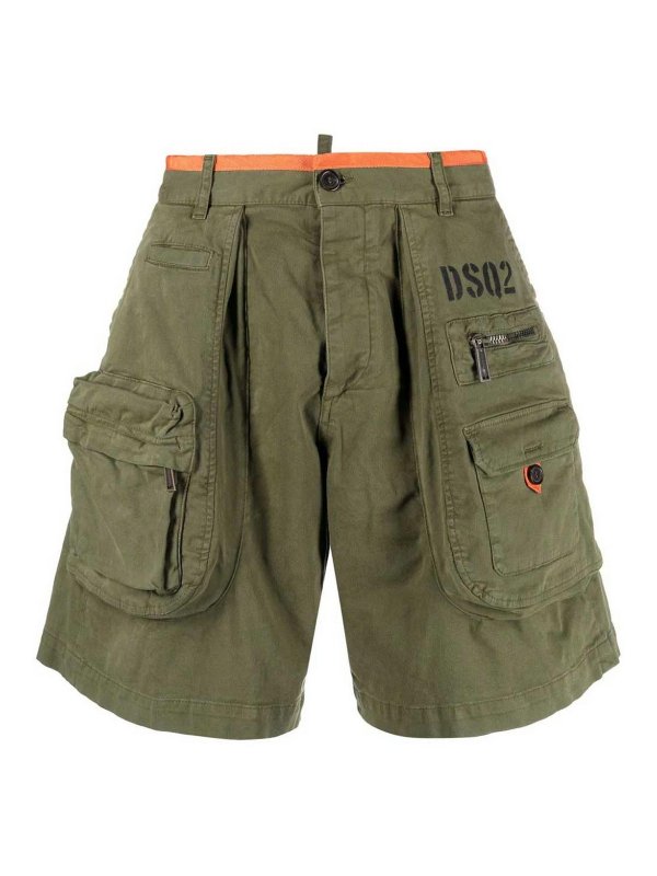 DSQUARED2: Trousers Shorts - Multiple-pockets cargo shorts