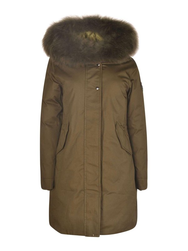 WOOLRICH: Lange Daunenmäntel - Daunenmantel - Grün