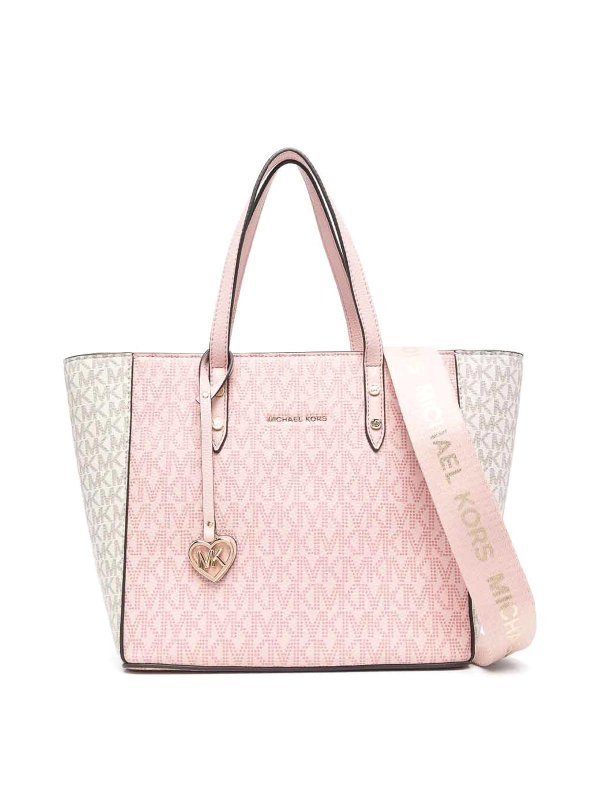 MICHAEL KORS: totes bags - Pink faux leather girl michael kors bag