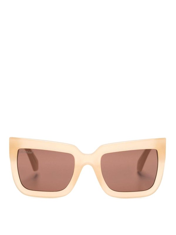 OFF-WHITE: gafas - Gafas - Marrón