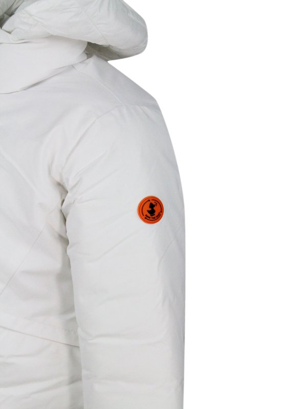 White padded jacket shop online: Save The Duck