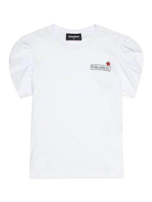 DSQUARED2: t-shirts - White half sleeve t-shirt