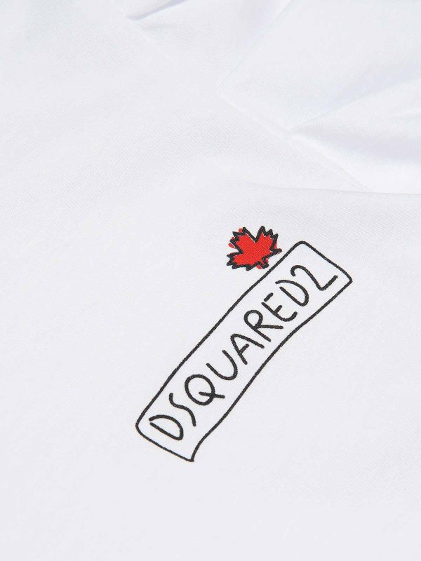 The Best Shops DSQUARED2: t-shirts - White half sleeve t-shirt
