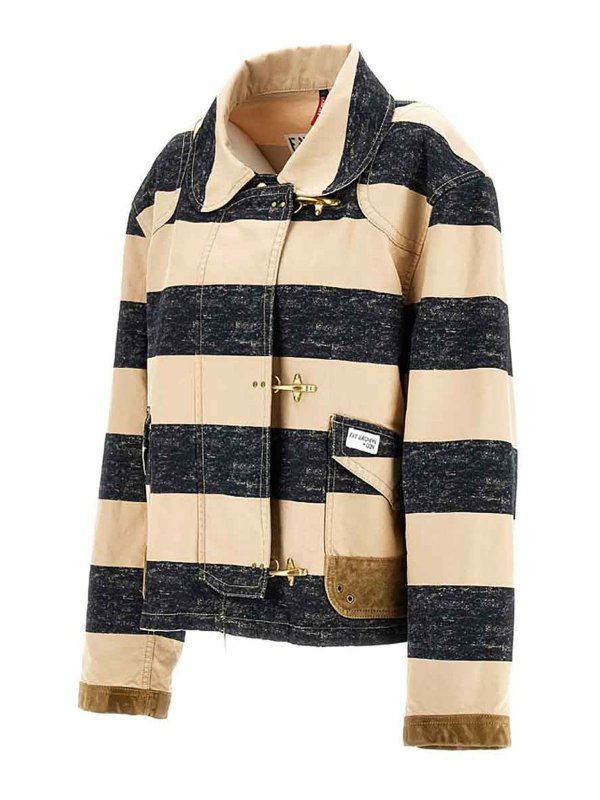 Fay Casual striped jacket - Beige - Women | MAW1246399LVER156M