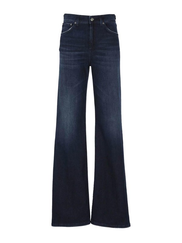 DONDUP: ストレートジーンズ - ストレートジーンズ - ダークウォッシュ