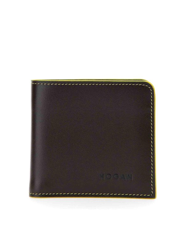 HOGAN: wallets & purses - Brown leather wallet