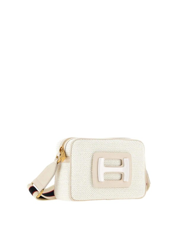 HOGAN: cross body bags online - Mini silver bag