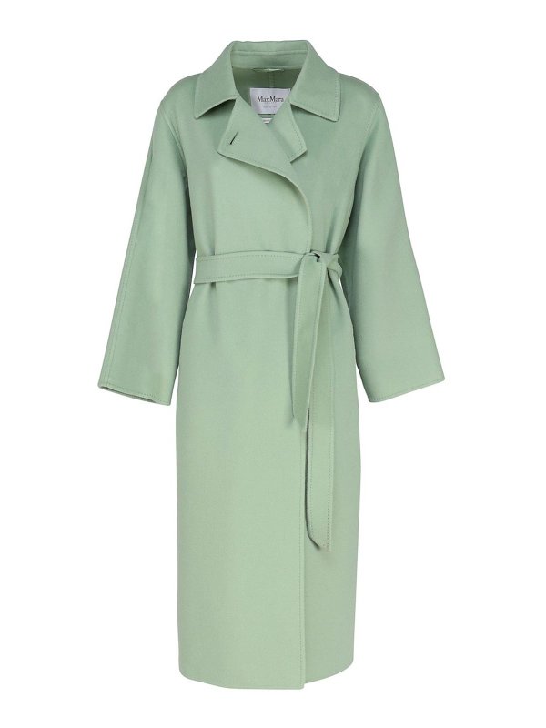 Max Mara: Lange Mäntel - Kurzer Mantel - Grün