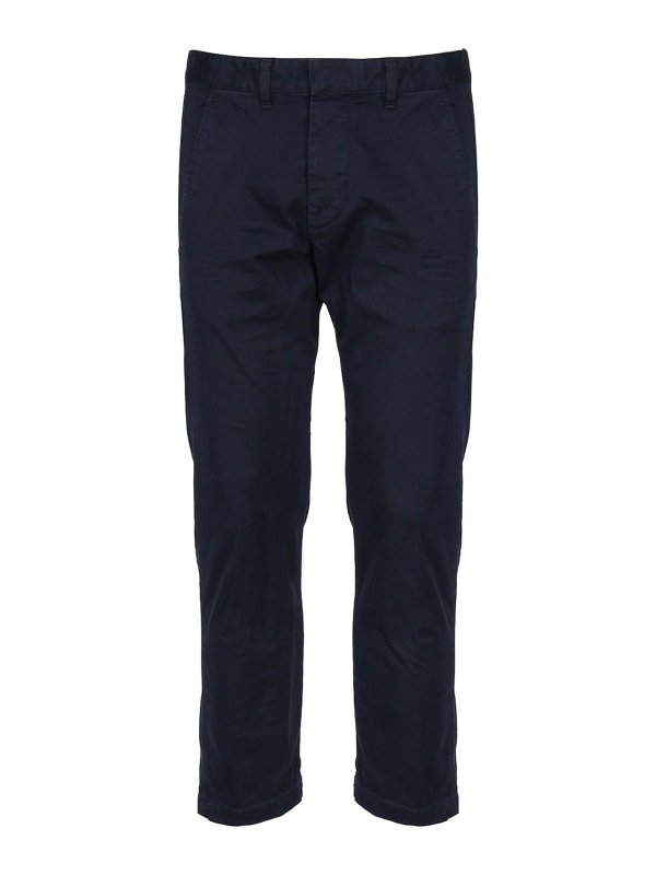 DSQUARED2: casual trousers - Slim low-waisted chinos