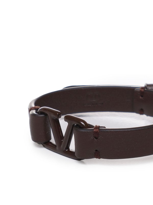 VALENTINO GARAVANI: Bracciali e Braccialetti online - Bracciale vlogo in pelle di vitello