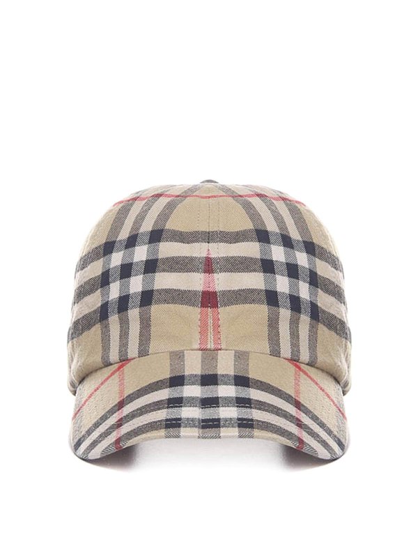 BURBERRY: hats & caps - Baseball cap with check print