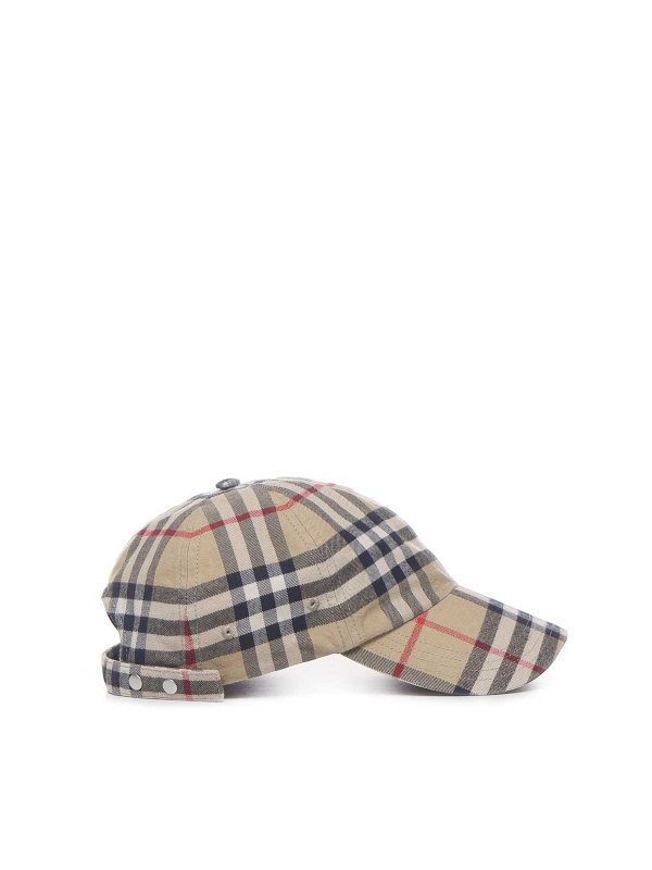 The Best Shops BURBERRY: hats & caps - Baseball cap with check print