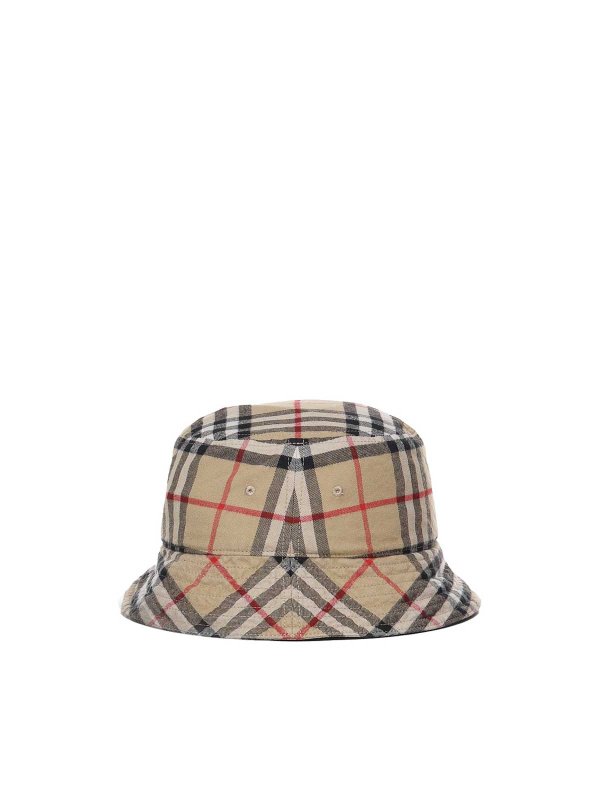 The Best Shops BURBERRY: hats & caps - Vintage check bucket hat in cotton