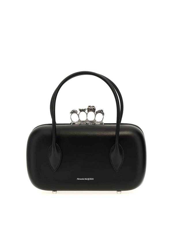 ALEXANDER MCQUEEN: クラッチバッグ - クラッチバッグ - 黒