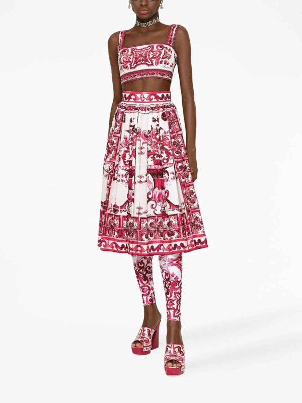 The Best Shops DOLCE & GABBANA: Knielange und Midi Röcke - Midirock - Weiß