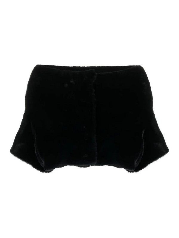 HERNO: casual jackets - Faux fur cape