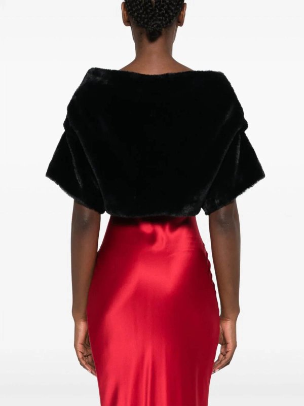 Faux fur cape shop online: HERNO