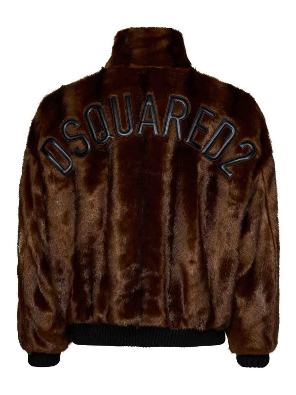The Best Shops DSQUARED2: bombers - Faux Fur Bomber Jacket