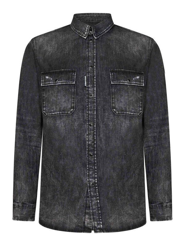 DSQUARED2: Chemises - Chemise - Gris