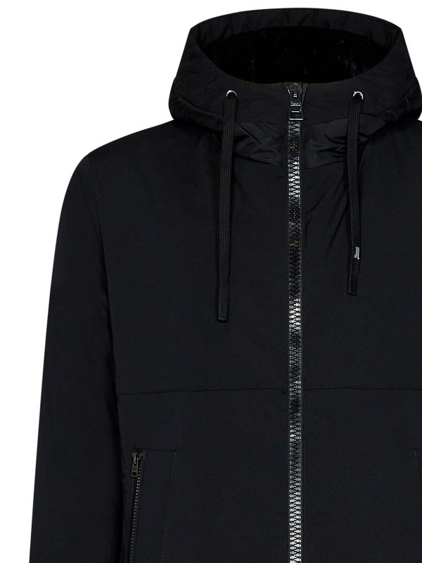 The Best Shops HERNO: casual jackets - Black Hooded Jacket