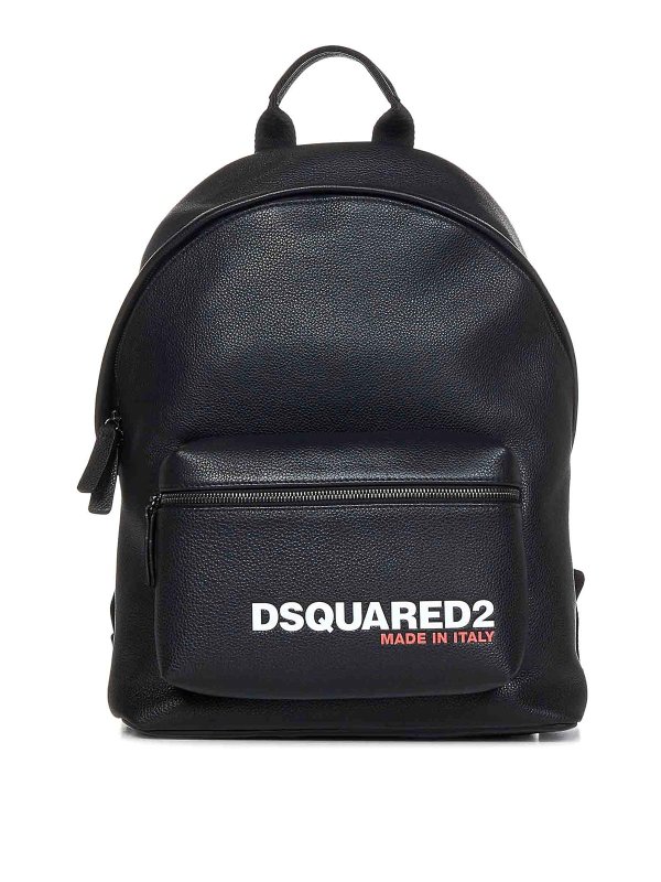 DSQUARED2: backpacks - Logo black backpack