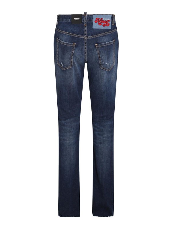 DSQUARED2: bootcut jeans online - Blue denim jeans