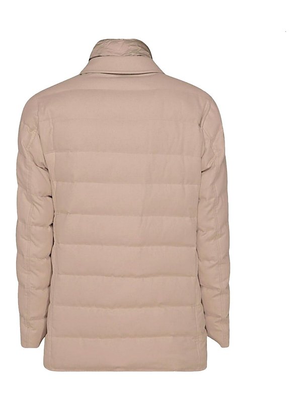 HERNO: padded jackets online - Camel padded down jacket