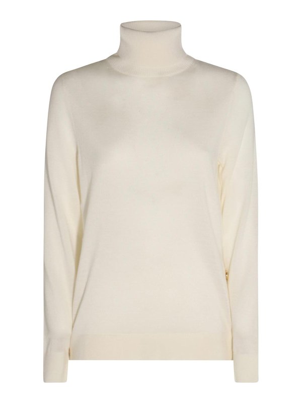 Michael Michael Kors: Strickpullover mit Rundhalsausschnitt - Rundhalspullover - Weiß