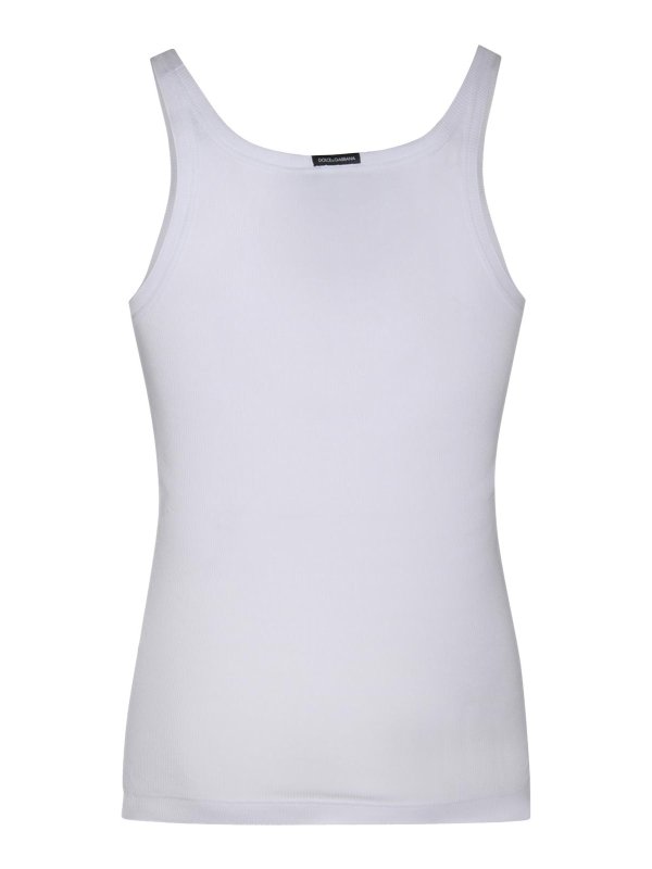 DOLCE & GABBANA: Tops y camisetas sin mangas online - Top - Blanco