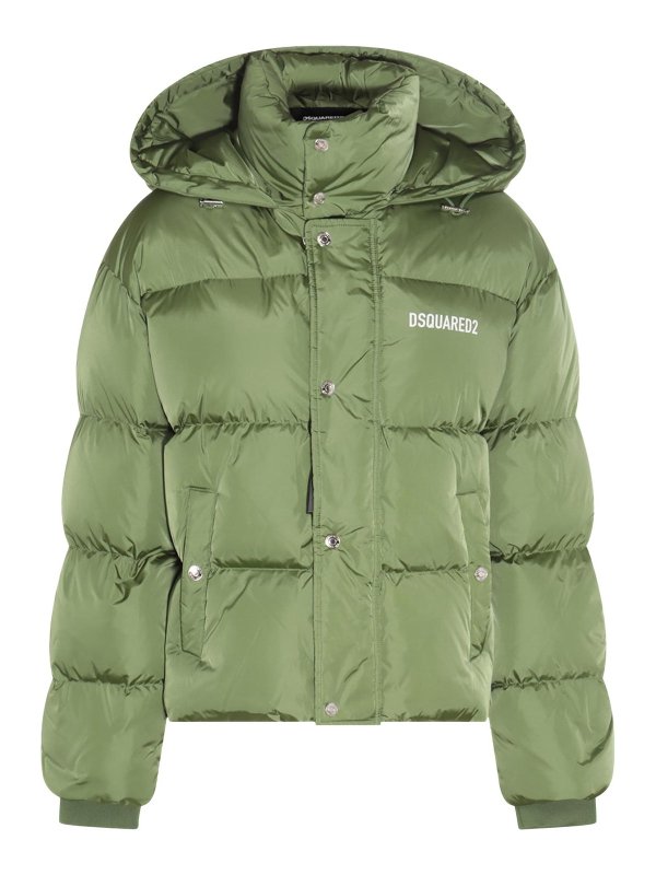 DSQUARED2: ダウン・ハイテクジャケット - ダウンジャケット - 緑