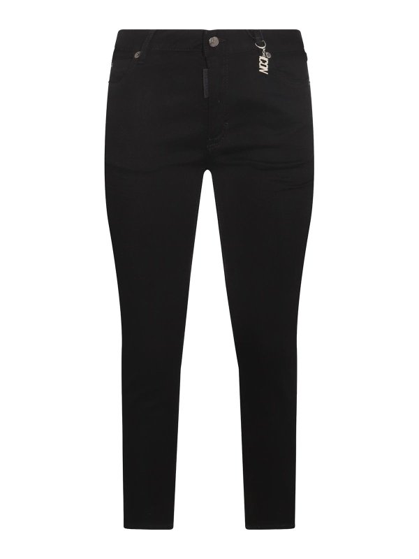 DSQUARED2: bootcut jeans - Black denim stretch jeans