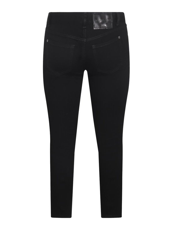 DSQUARED2: bootcut jeans online - Black denim stretch jeans