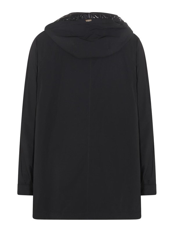 HERNO: short coats online - Black coat
