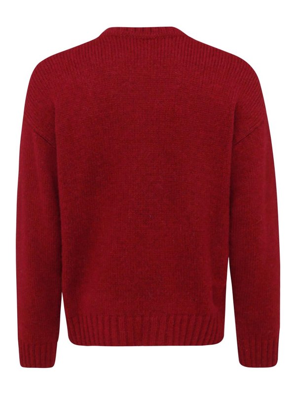 DSQUARED2: Pull col rond online - Pull Col Rond - Rouge Brun