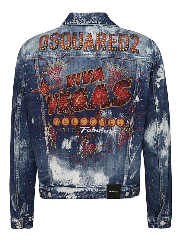 DSQUARED2: Vestes en denim online - Veste En Jean - Bleu