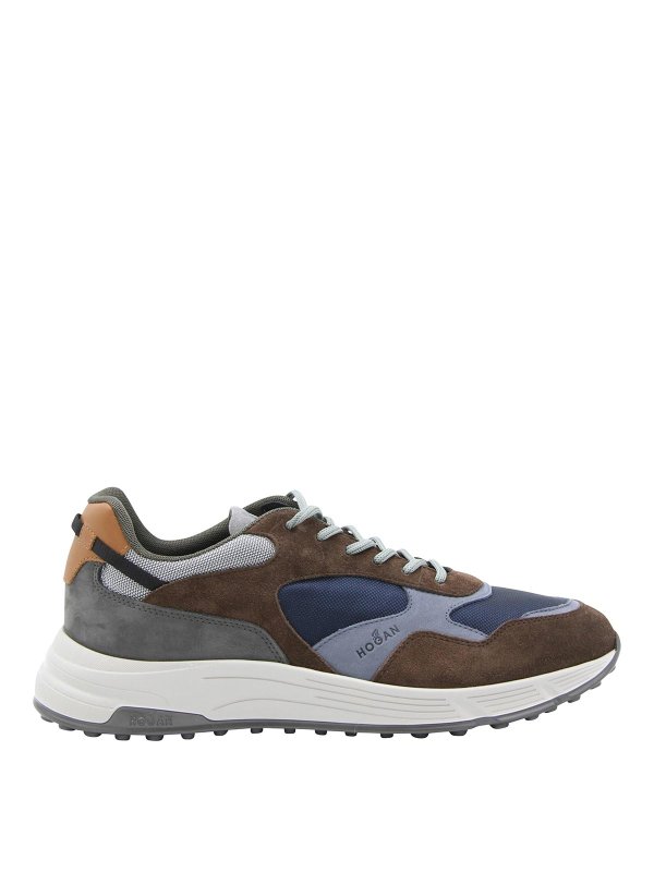 HOGAN: trainers - Brown suede hyperlight sneakers